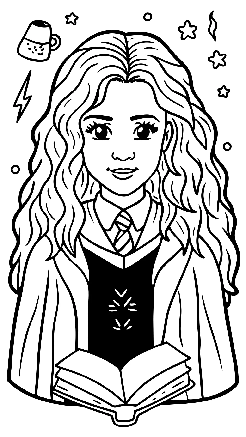 Página para colorear de Hermione